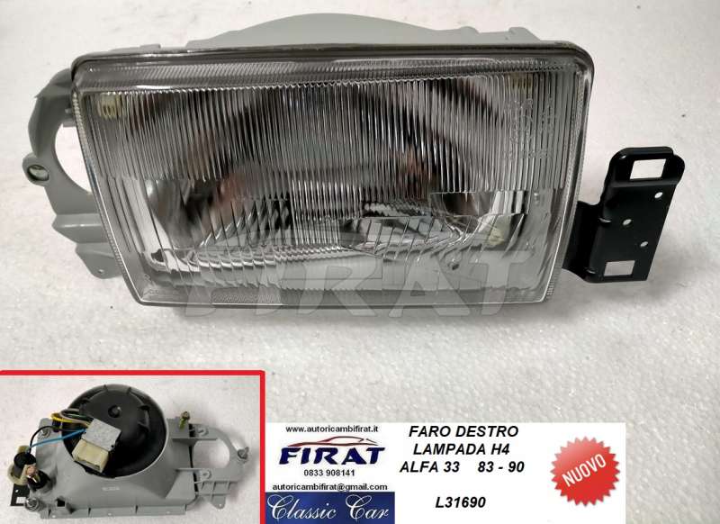 FARO ALFA 33 83 - 90 H4 DX (L31690) FARO ALFA 33 83 - 90 H4 DX (L31690)